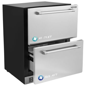 VEVOR Commercial Blast Freezer, 114 L / 4 Cu.ft Blast Chiller with 5 Trays, Blast Chiller Freezer Chest with 4 Freezing Modes, Stainless Steel Food Blast Freezer with Casters for Restaurant, Seafood