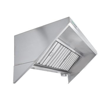 HOODMART 4’ Concession Trailer Hood for Food Truck | UL and NSF Listed | Commercial Range Hood with Baffle Style Filters and Grease Cup | Stainless Steel Kitchen Equipment