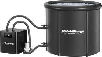 1/3HP Ice Bath Chiller & Cold Plunge Tub Kit XL 100 Gal Insulated Ice Pod, External Pump & Filter, Cold Plunge Tub with Water Chille for Athletes, Recovery & Home Wellness