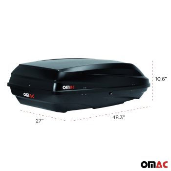 OMAC Car Rooftop Cargo Box Carrier Dual-Side Opening Luggage Storage 8 Cubic