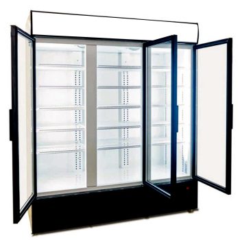 74 in Commercial 3-Glass Door Upright Reach-In Merchandiser Cooler, 60 Cu Ft Beverage Display