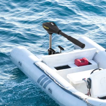 Electric Outboard Motor, 40 lbs Thrust Electric Trolling Motor with 5 Forward & 3 Reverse Gears for Fishing Boats, Dinghies, and Inflatable Boats