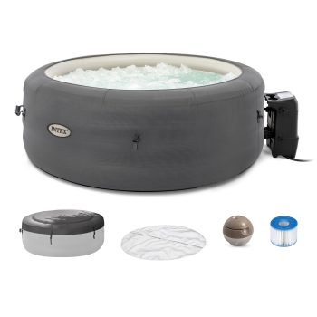 INTEX SimpleSpa Bubble Massage 4 Person Inflatable Hot Tub Spa w/ Jets