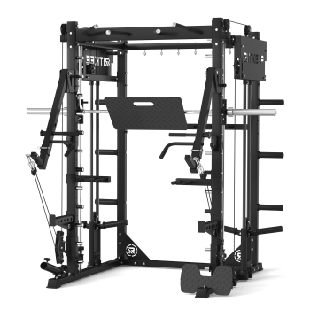 RitKeep Fitness Smith Machine PMAX-4750 1800lbs Capacity with Jammer Arms and Leg Press Board