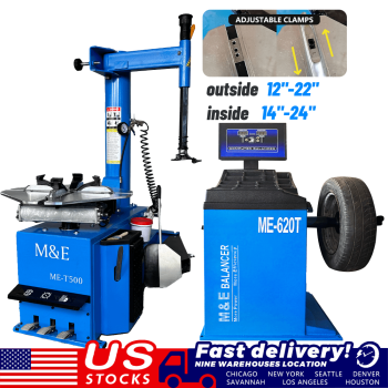 ME-T500 2.0HP Tire Changer Machine with 24Turn Table and ME-B620 Wheel Balancer Machine Tire Repair Wheel Changers Combo Garage Equipment (ME-T500 & ME-B620)