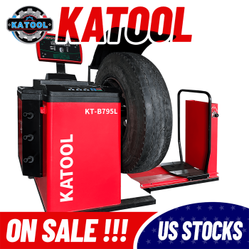 Katool KT-B795L Heavy Duty Truck Wheel Balancer with Wheel Lift & Safety Hood for Trucks, Buses & Fleet Service Shops