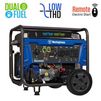 Westinghouse 14,500 Watt Dual Fuel Portable Generator, Home Backup, CO Sensor