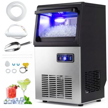 Costway Commercial Nugget Ice Maker, 90 LBS/24H Freestanding Undercounter Ice Machine