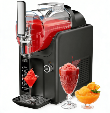 XUTUMM 85oz Home Slushie Machine, No Ice Frozen Drink Machine with 5 Presets Modes, Quiet Auto-Clean LED Display