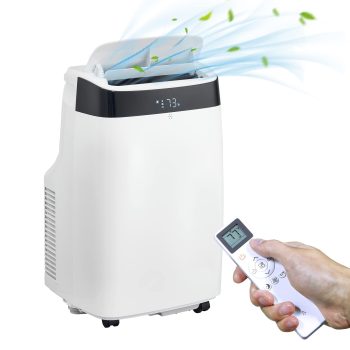10,000 BTU Portable Air Conditioner - Cools up to 450 Sq. Ft, Multifunctional AC Unit with Dehumidifier, Fan, Remote Control, Window Kit - Auto & Sleep Modes, 24H Timer