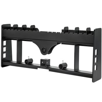 Dextrus 45 in Pallet Fork Frame Attachment, 4000 lb Capacity, with 2 in Receiver Hitch and Spear Sleeves, Fits Most Skid Steer Loaders and Tractors