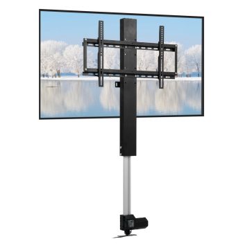 Motorized TV Lift 60 inch, Electric TV Stand with Remote, 31.5" Stroke, Adjustable Height 42.3"-73.8", 132lbs Capacity, Aluminum Alloy