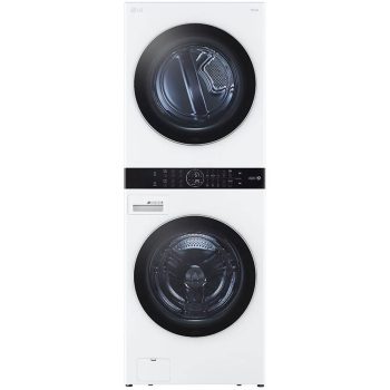 LG WKGX201HWA 27 inch White WashTower Laundry Center with 4.5 cu. ft. Washer and 7.4 cu. ft. Gas Dryer