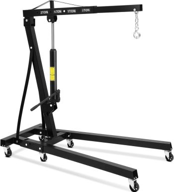 Lumiparty 2 Ton Engine Motor Hoist, Cherry Picker Hoist Lift Crane for for Garage, Workshop and Repair, 4400LB Max Load