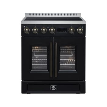 Forno Torino French Door 30 Inch Induction Range with Air Fryer, Air Sous Vide & True Convection