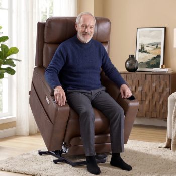 MCombo Tall Man Lift Chair up to 6'6'', Infinite Position Dual Motor Power Lift Recliner Chair for Elderly, Faux Leather