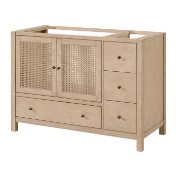 Alaterre Furniture Lucca 48 Inch Bathroom Vanity Without Sink (Natural)