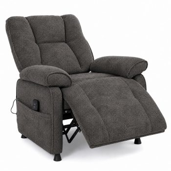 LLappuil Recliner Chair, Power Zero Gravity Chenille Reclining Sofa Chair, Electric Adjustable 90‑160° Recliner Reading Chair for Living Room