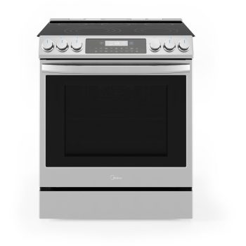 Midea 30-In Slide-In Electric Range with Wi-Fi Connectivity and Fan Convection, Stainless Steel, MES30S2AST