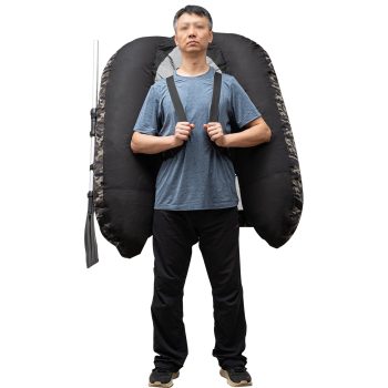 Camouflage Fishing Boat, Outdoor Fishing Boat, Inflatable Fishing Boat Oxford Cloth 53.5*41.3*21in Backrest Adjustable Angle: 90-180