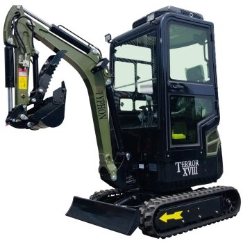 TYPHON Terror XVIII Prestige 2 Ton Mini Excavator with AC/Heater Cabin & 13 Attachments