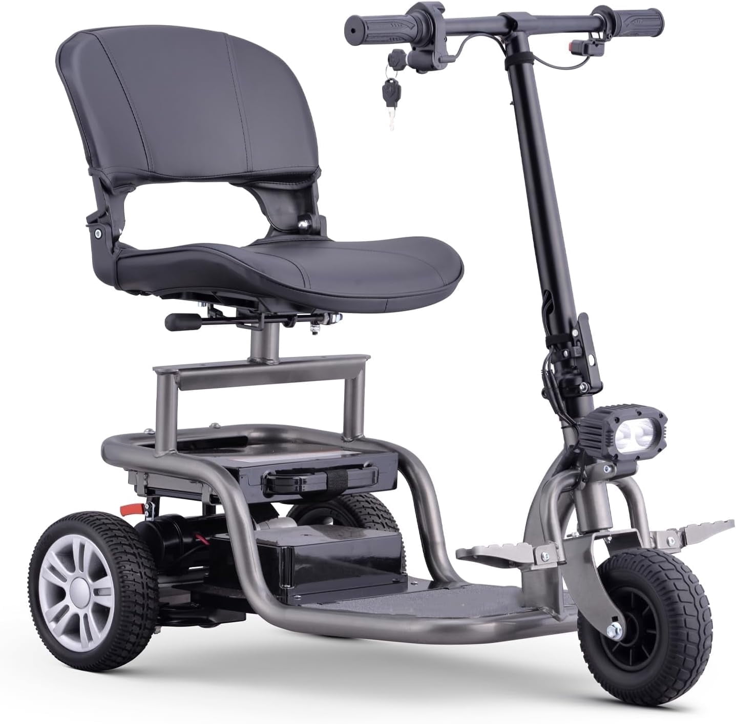 Mobility Scooters for Adults,3 Wheels Lightweight Electric Scooter with Detachable Battery,Rotatable Seat and Foldable Handlebar,Travel Mobility Scooter, 300lb Weight Capacity,Handicap Scooters