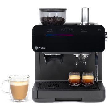 GE Profile 15Bar, 2-Cup Black Espresso Machines