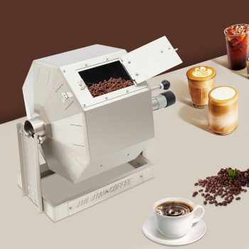 11.8*7.1 Modern Silver Coffee Bean Roaster Electric Coffee Beans Roaster Commercial Peanut Roaster