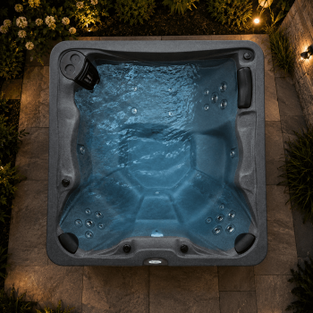 Hydro Spas Hot Tub HYD-650 Square Gray 6-Person with 29 Therapy Jets