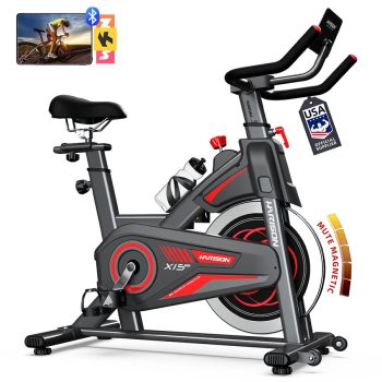 HARISON Magnetic Exercise Bike for Home with Infinite Resistance, 350 LBS Capacity Indoor Cycling Bike with Bluetooth