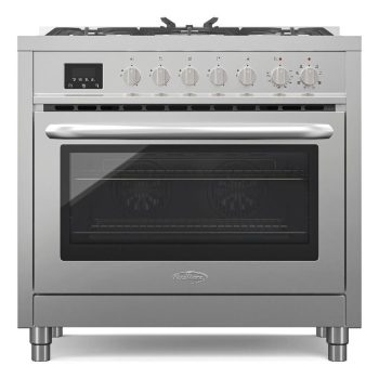 Pemberly Row Modern 36" 5 Burner Freestanding Dual Fuel Range