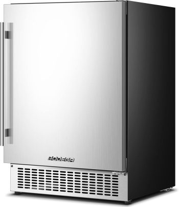 BODEGA 24inch Beverage Refrigerator, 180 Can Under Counter Beverage Cooler with Digital Temperature Control, 5.30 cu.ft Built-In or Freestanding Drink Fridge for Beer, Soda and Water, Stainless Steel