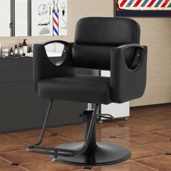 Towning Hydraulic Pump 360 Swivel Barber Salon Chair Hair Styling (Black)