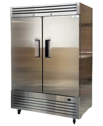 Commercial Reach in Refrigerator, 54" x 32" x 82.5", 47 Cubic Ft, Double Door Stainless Steel Fridge, for Restaurant
