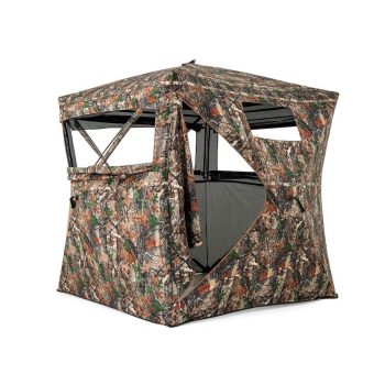 GVN Tent,82 Inch Tall Hunting Blind 270 One Way See Through Ground Tent for 3-4 People