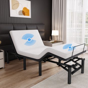 HSUNNS Twin XL Adjustable Bed Frame with Massage, 5 Modes & 3 Intensities, Head & Foot Incline, Zero Gravity Electric Bed Base with Wireless Remote, USB Ports, Night Light & Adjustable Legs