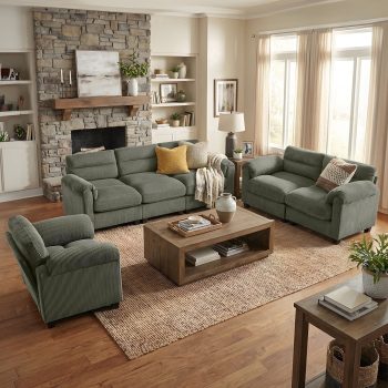 Bonzy Home Modular Sectional Sofa Couches Living Room Sofa Set Ideal for Small Spaces & Family Fun