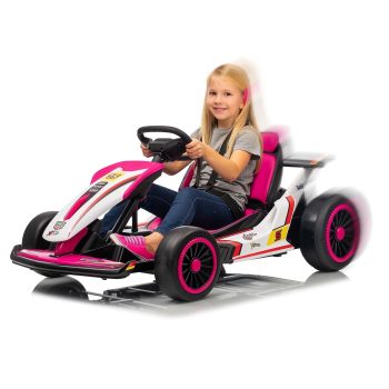 Mukidy 24V Go Kart Ride on Toys Electric Go Kart for Boys Girls Age 6-12 Years Old
