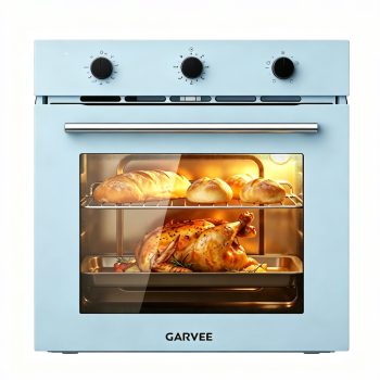 Garvee 24 inch Single Wall Oven, 2.5 Cu.ft Built-in Electric Oven with Mechanical Control Knobs, Timer & 4 Multi-Cooking Modes for Kitchen, 240V 3000W