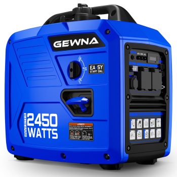 2450-Watt 120V Gas Powered Portable Fuel Inverter Generator Included 1.6 Gallon Large Fuel Tank Super Quiet