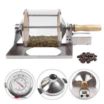 DENEST Home Coffee Bean Roaster, Coffee Roasting Machine Using Gas Burner 400 grams