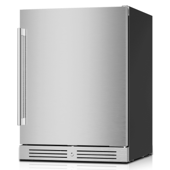 Yeego 24 Inch Beverage Refrigerator, 160 Can Beverage Cooler with Stainless Steel Door, Built-in Outdoor Refrigerator for Soda, Beer, Wine