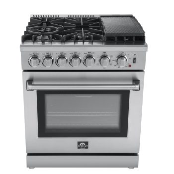 Forno Lazio 30 4.32 cu ft Gas Induction Range In Stainless Steel