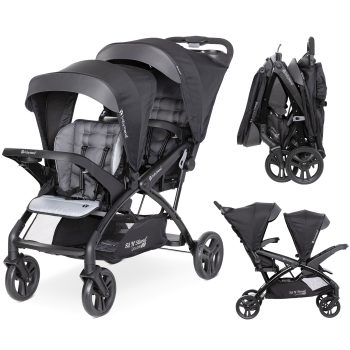 Open Box Sit N' Stand Double Stroller 2.0 DLX w/5 Point Safety Harness