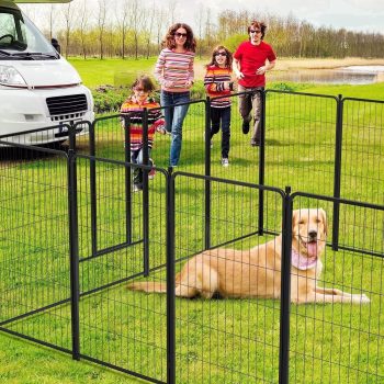 Ciwapet 40" Tall Metal Large Pet Playpens for Dog Animal Outside Inside Exercise Run Relax, 16 Fence Panels