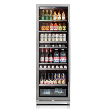 Calefort 373 Cans Large Beverage Refrigerator,Freestanding or Built-In Beverage Cooler with 3 Color LED Light for Home,Bar,Office