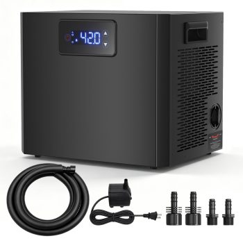 Joreek Ice Bath Water Chiller for Cold Plunge Tubs, 1/3 HP Cold Plunge Chiller with Built-in Filter & Pump, Submersible Pump, Insulated Hoses, Ideal for Ice Bath Cold Therapy Recovery 110V