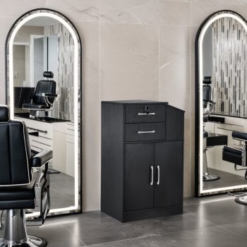 Beauty Spa Locking Storage Cabinets with Drawers, Hair Stylist Holders, Salon Styling Station for Hair Stylist