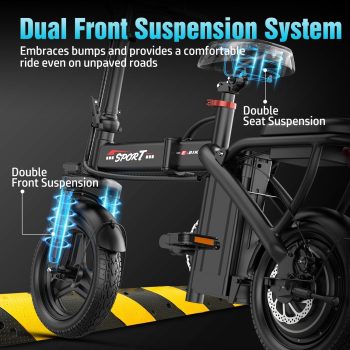 Pikabike 14-inch Folding Electric Bike for Adults, 750W Motor, 20MPH Max Speed, 48V 13AH Battery, 45 Miles Range, UL2849 Certified