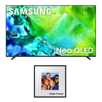 Samsung QN55QN80HA 55" QLED TV with HW-LS60D Photo Frame Speaker (2026)